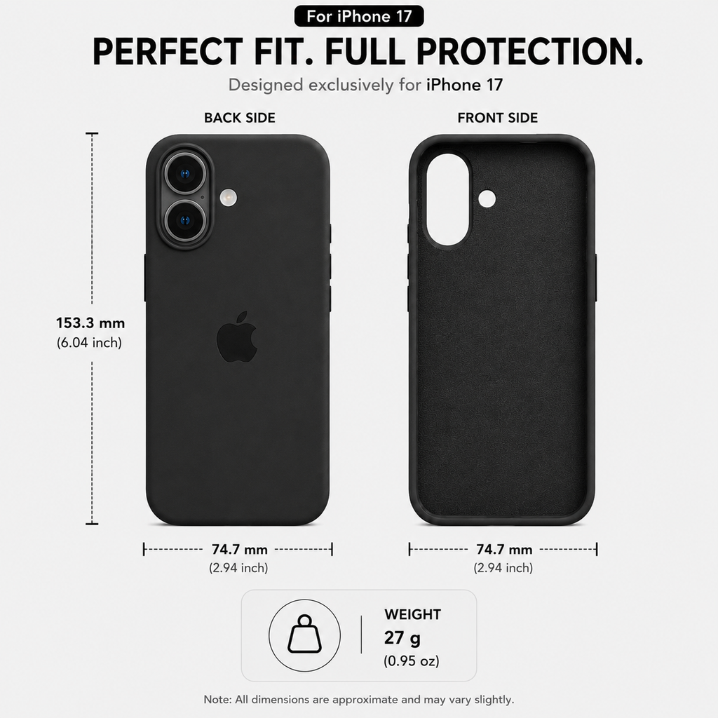 Anti-Fingerprint Premium Silicone Case for iPhone 17
