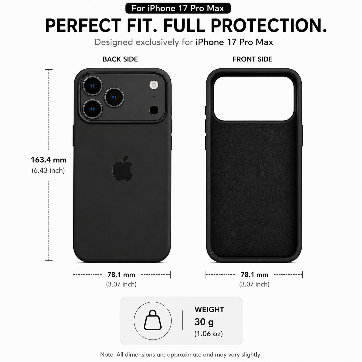 Anti-Fingerprint Premium Silicone Case for iPhone 17 Pro Max