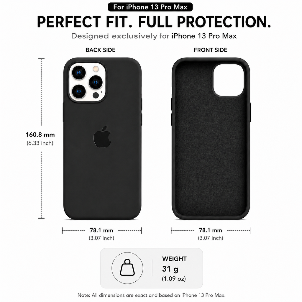 Anti-Fingerprint Premium Silicone Case for iPhone 13 Pro Max