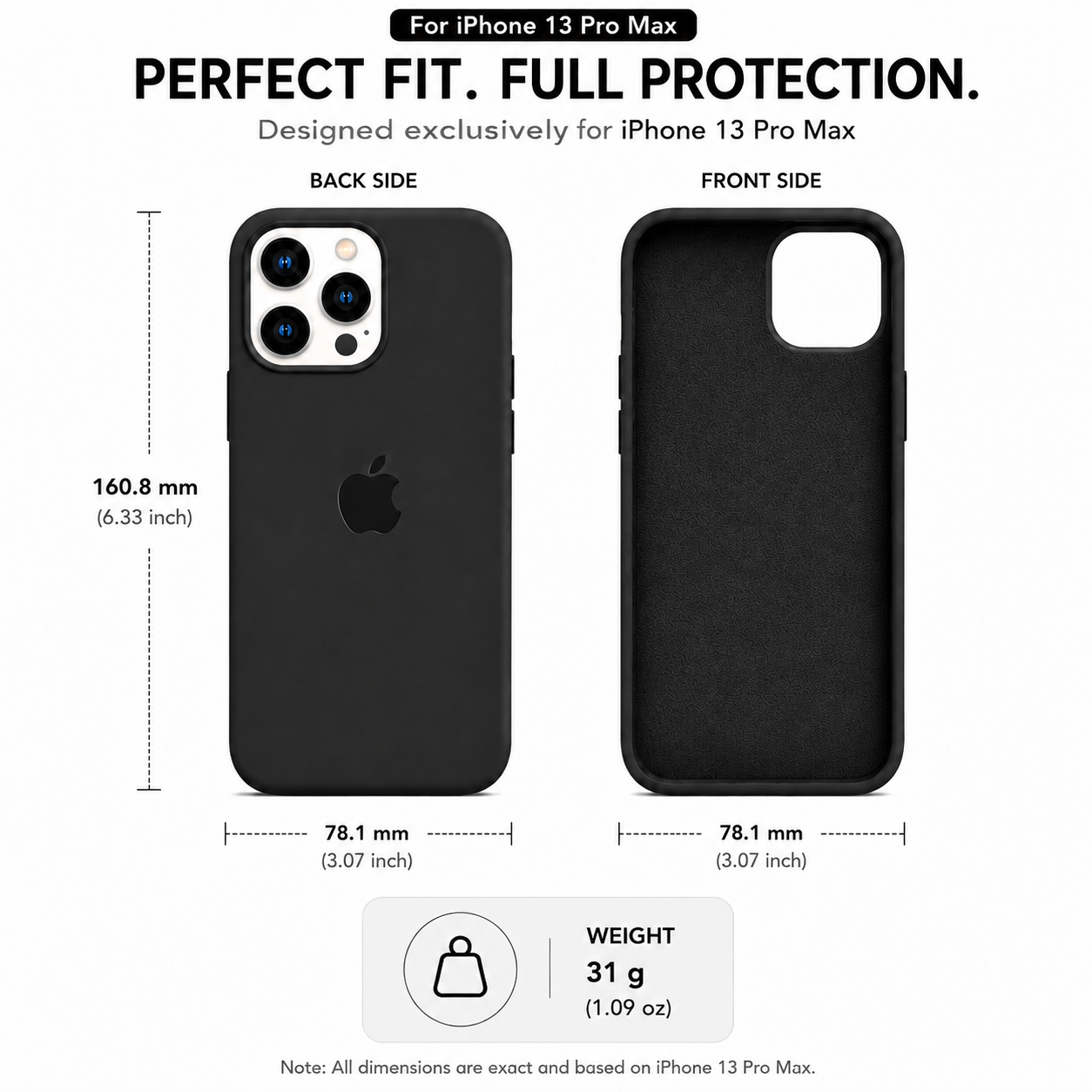 Anti-Fingerprint Premium Silicone Case for iPhone 13 Pro Max
