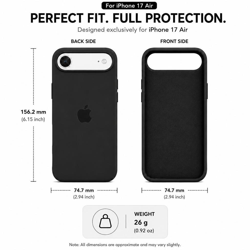 Anti-Fingerprint Premium Silicone Case for iPhone 17 Air
