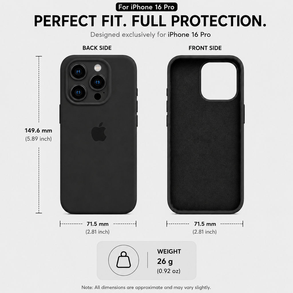 Anti-Fingerprint Premium Silicone Case for iPhone 16 Pro