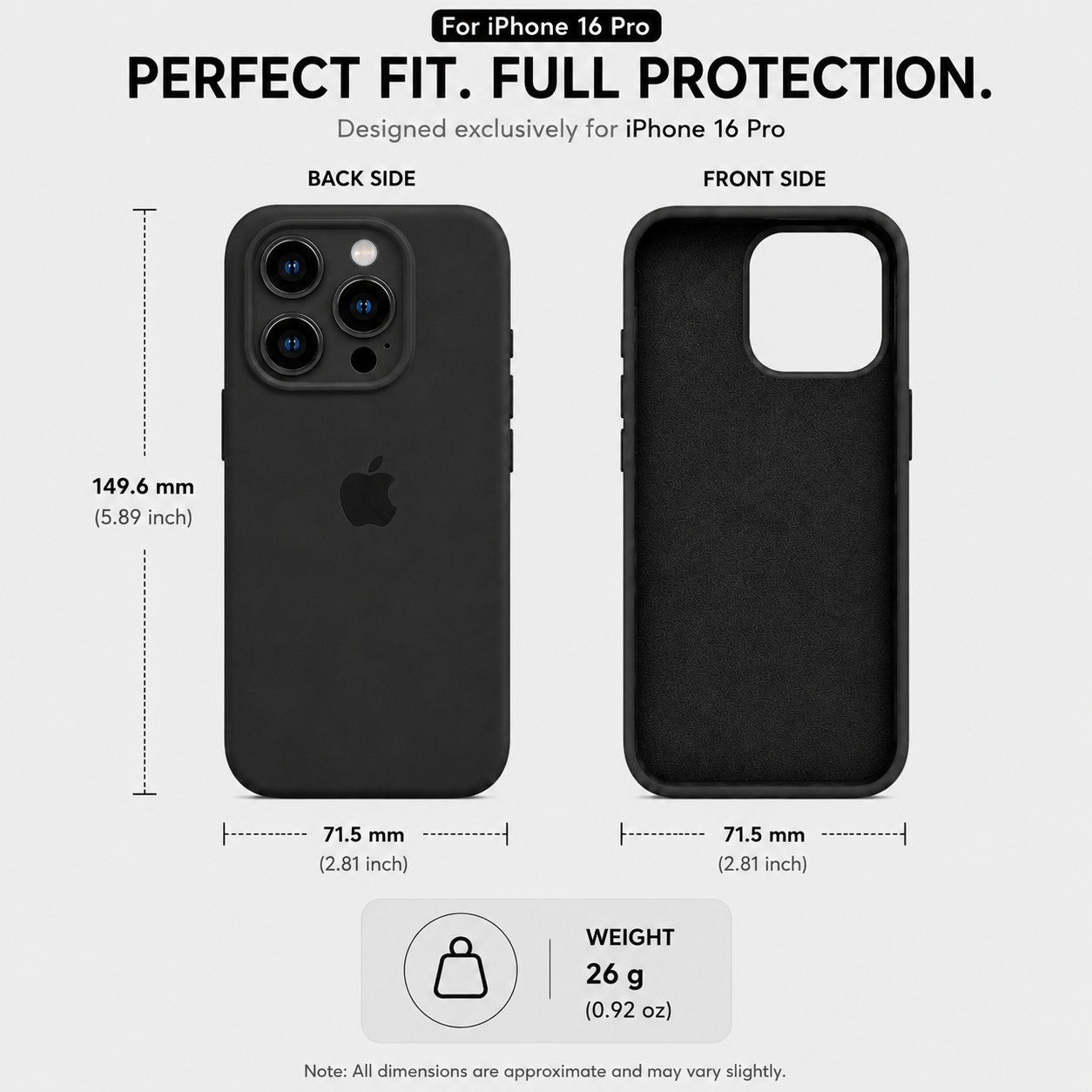 Anti-Fingerprint Premium Silicone Case for iPhone 16 Pro
