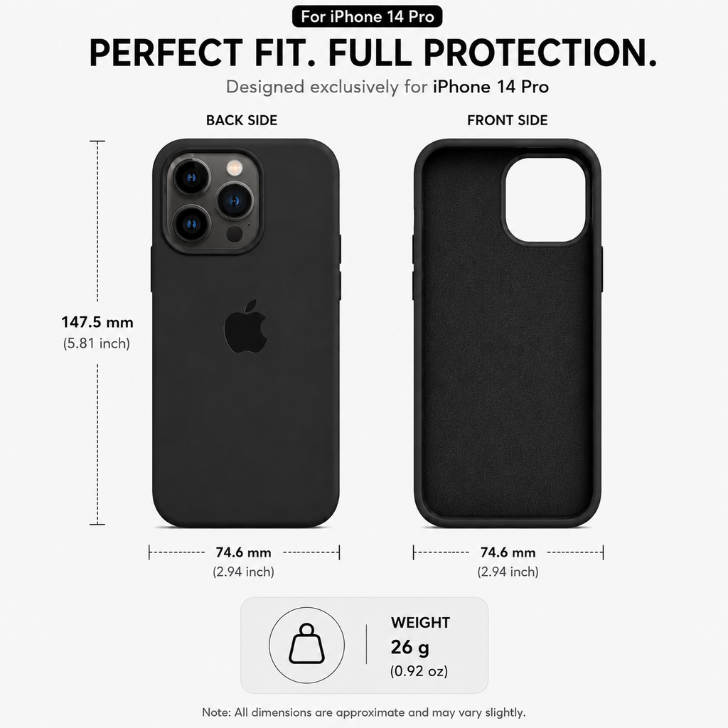 Anti-Fingerprint Premium Silicone Case for iPhone 14 Pro