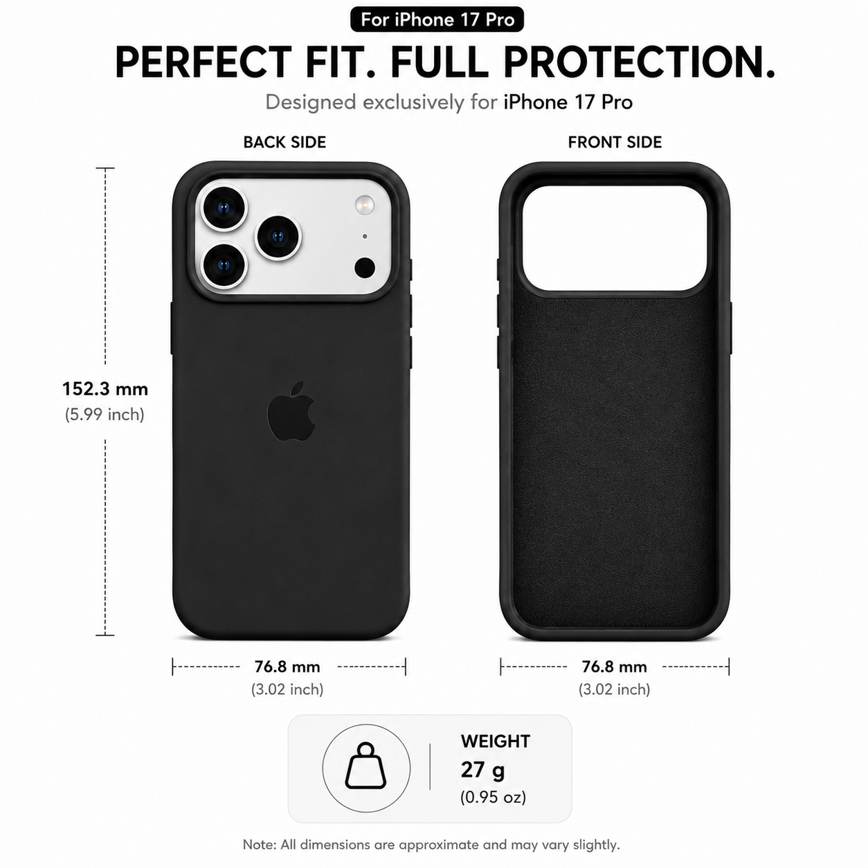 Anti-Fingerprint Premium Silicone Case for iPhone 17 Pro