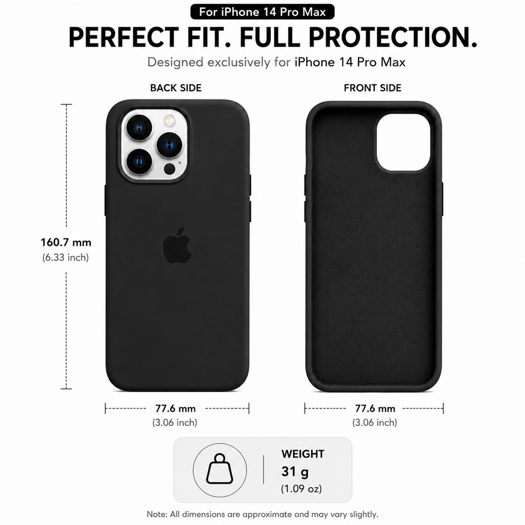 Anti-Fingerprint Premium Silicone Case for iPhone 14 Pro Max