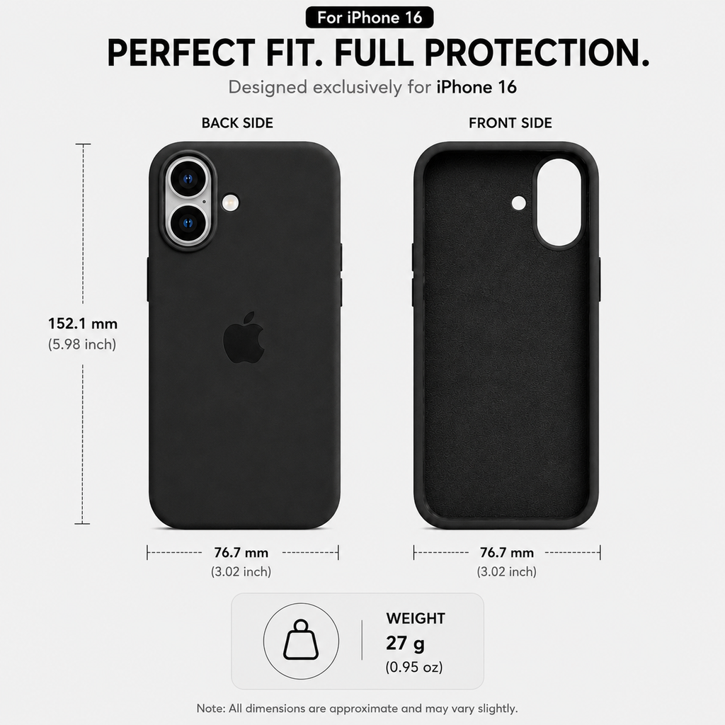 Anti-Fingerprint Premium Silicone Case for iPhone 16