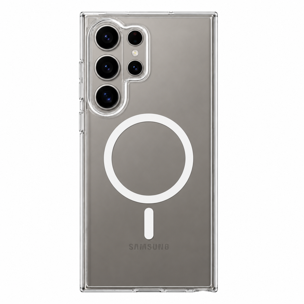 Anti Yellow Clear Case with N52 MagSafe for Samsung S24 Ultra