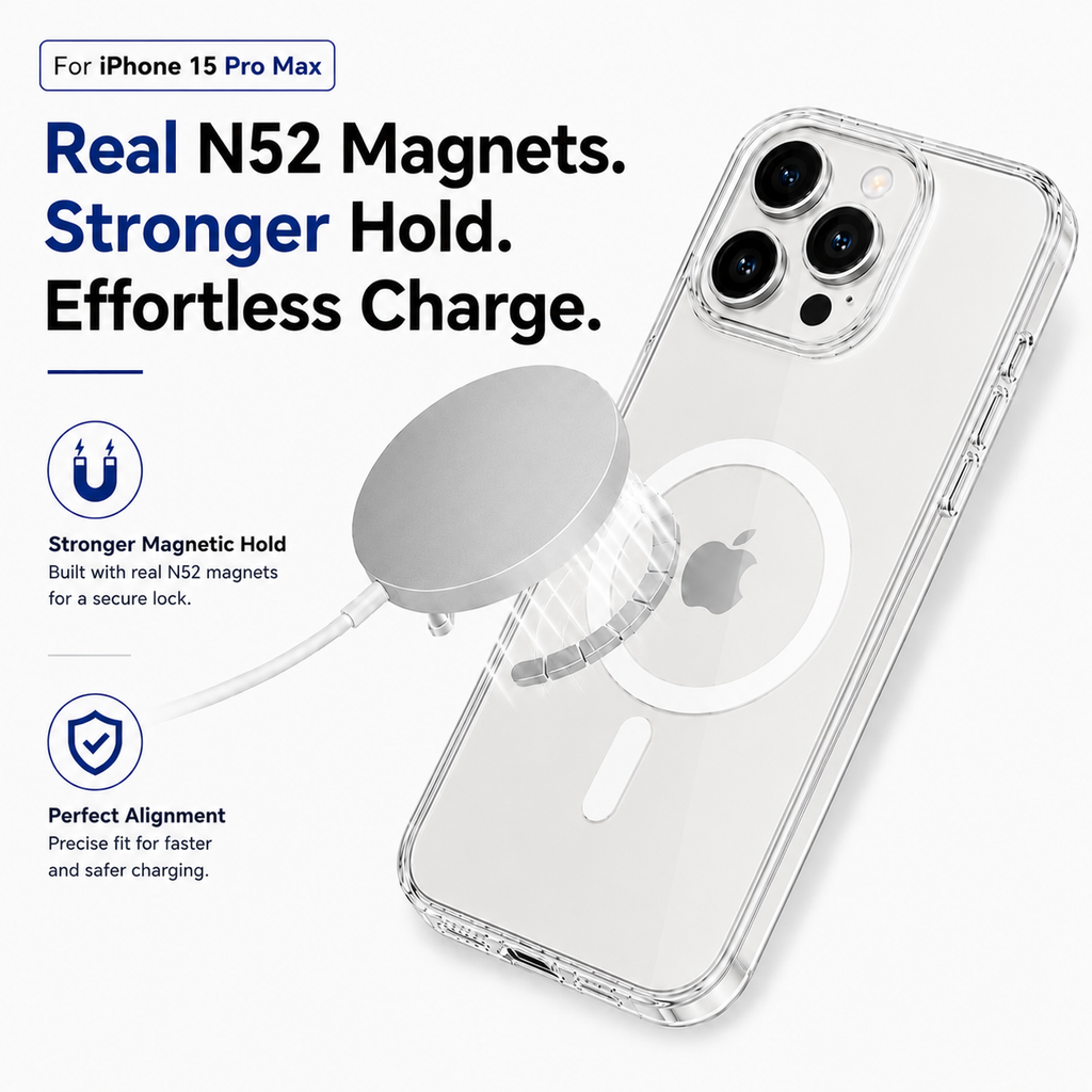 N52 MagSafe Clear Case for iPhone 15 Pro Max