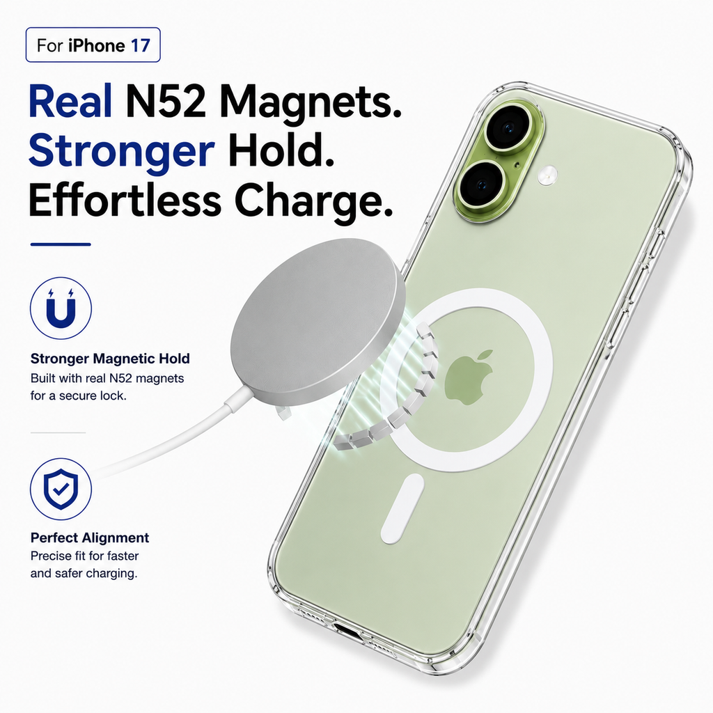 N52 MagSafe Clear Case for iPhone 17
