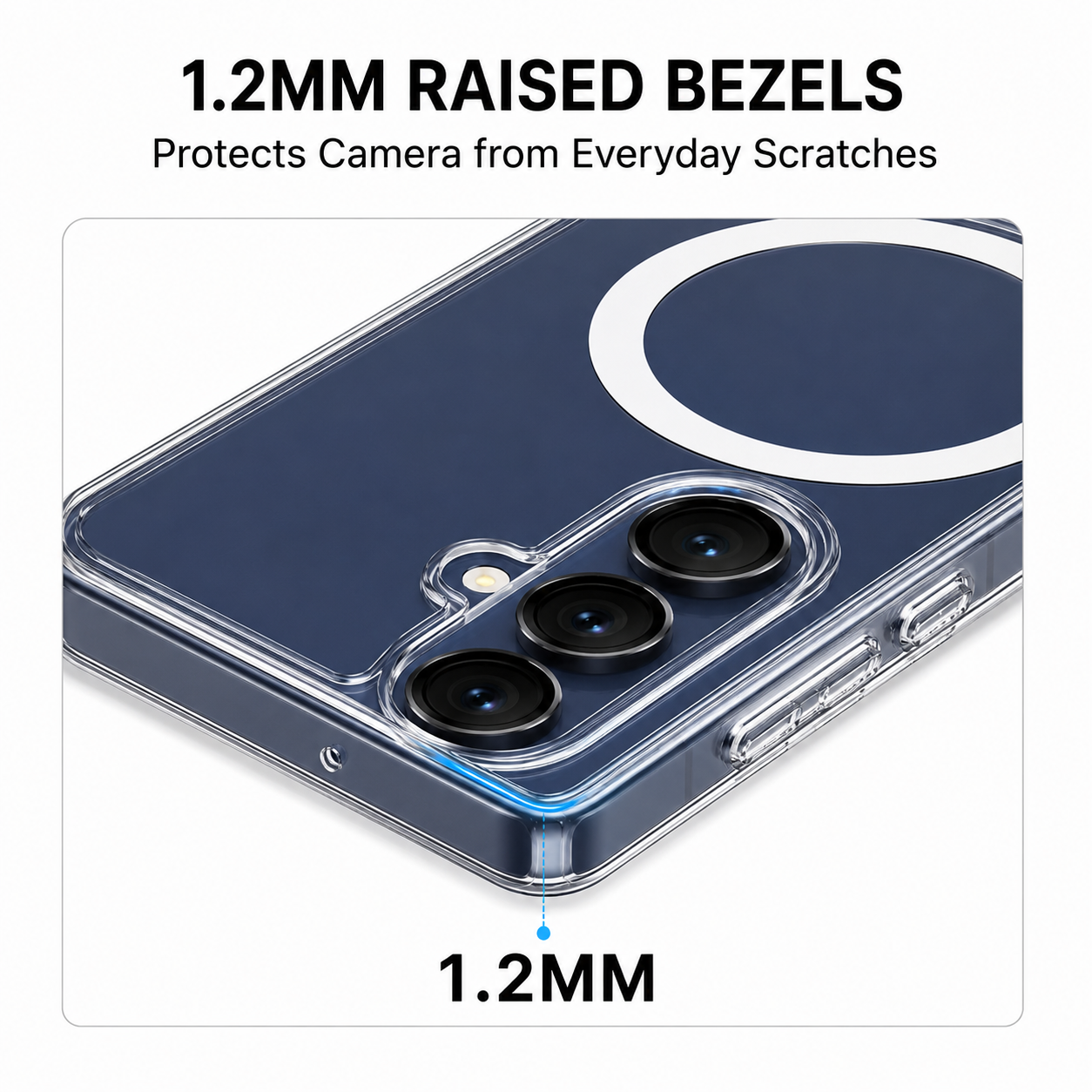 Anti Yellow Clear Case with N52 MagSafe for Samsung S25 Plus