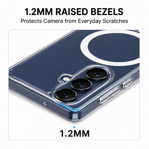 Anti Yellow Clear Case with N52 MagSafe for Samsung S25 Plus