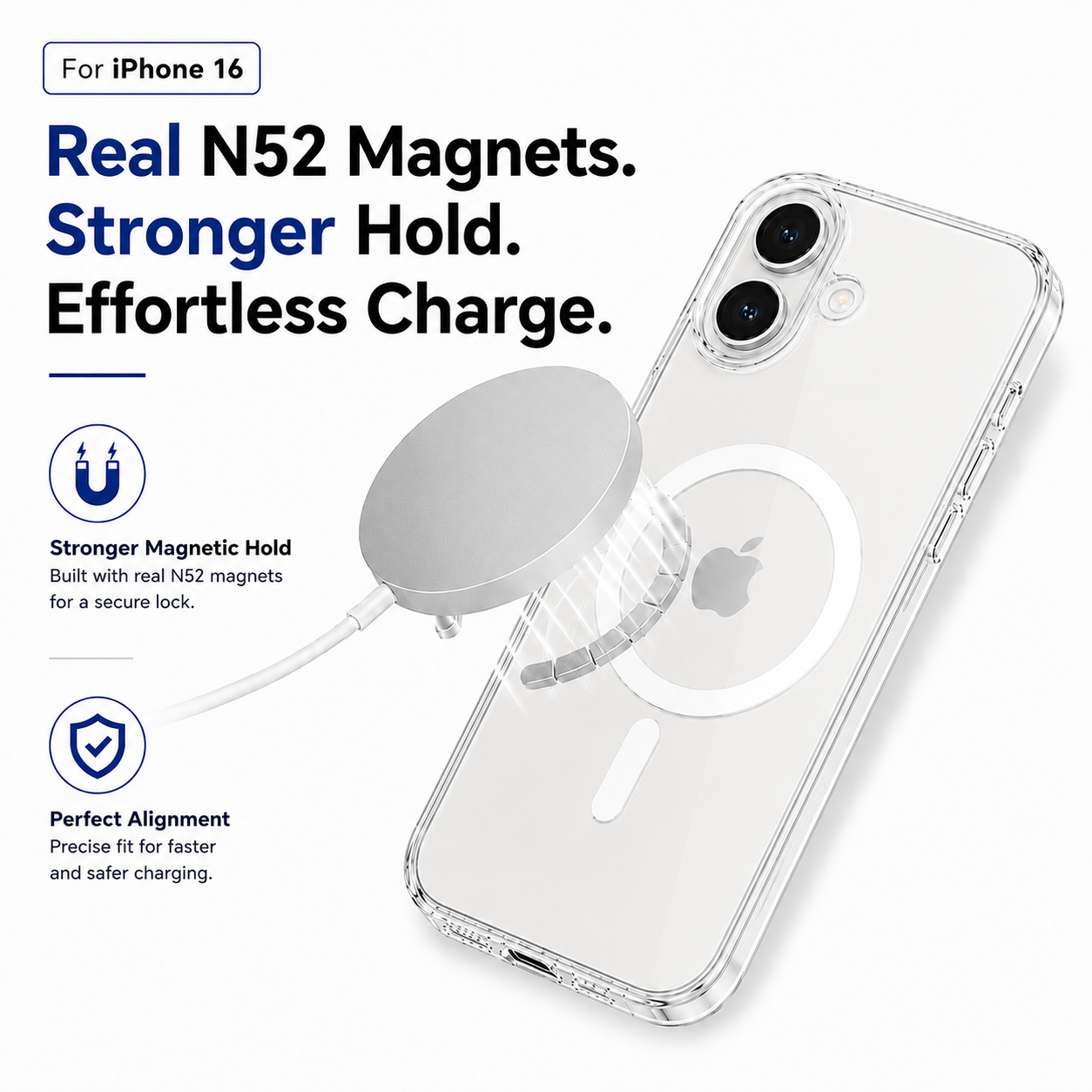 N52 MagSafe Clear Case for iPhone 16