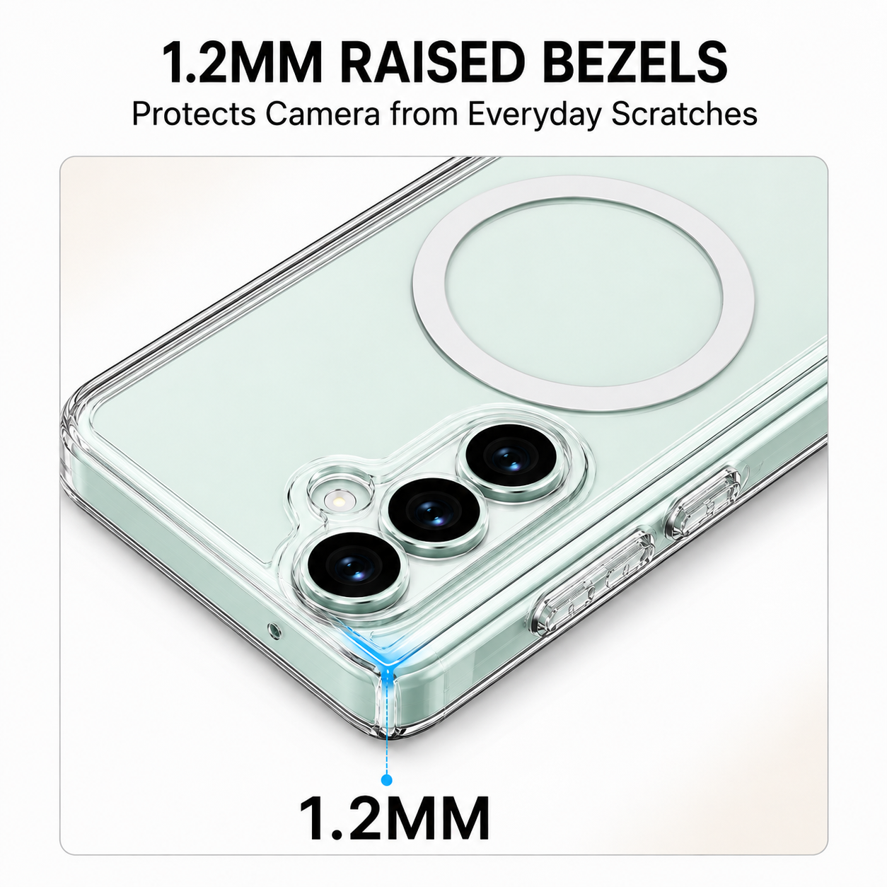 Anti Yellow Clear Case with N52 MagSafe for Samsung S25