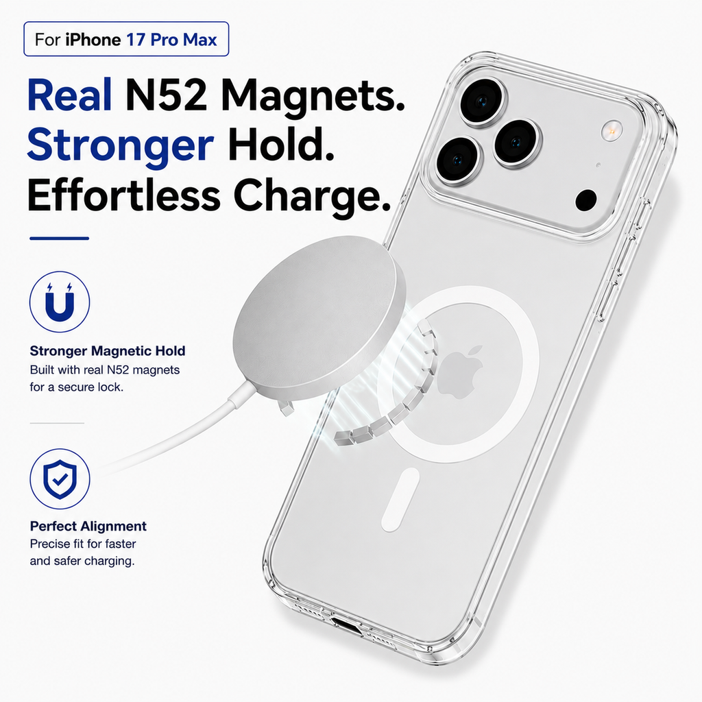 N52 MagSafe Clear Case for iPhone 17 Pro Max