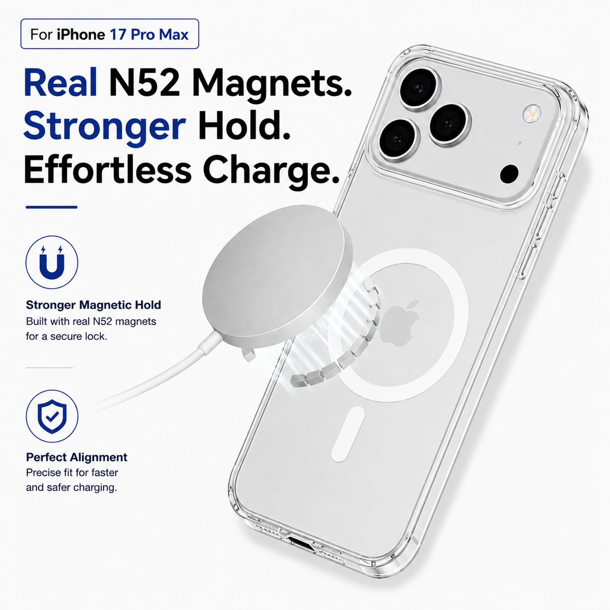 N52 MagSafe Clear Case for iPhone 17 Pro Max