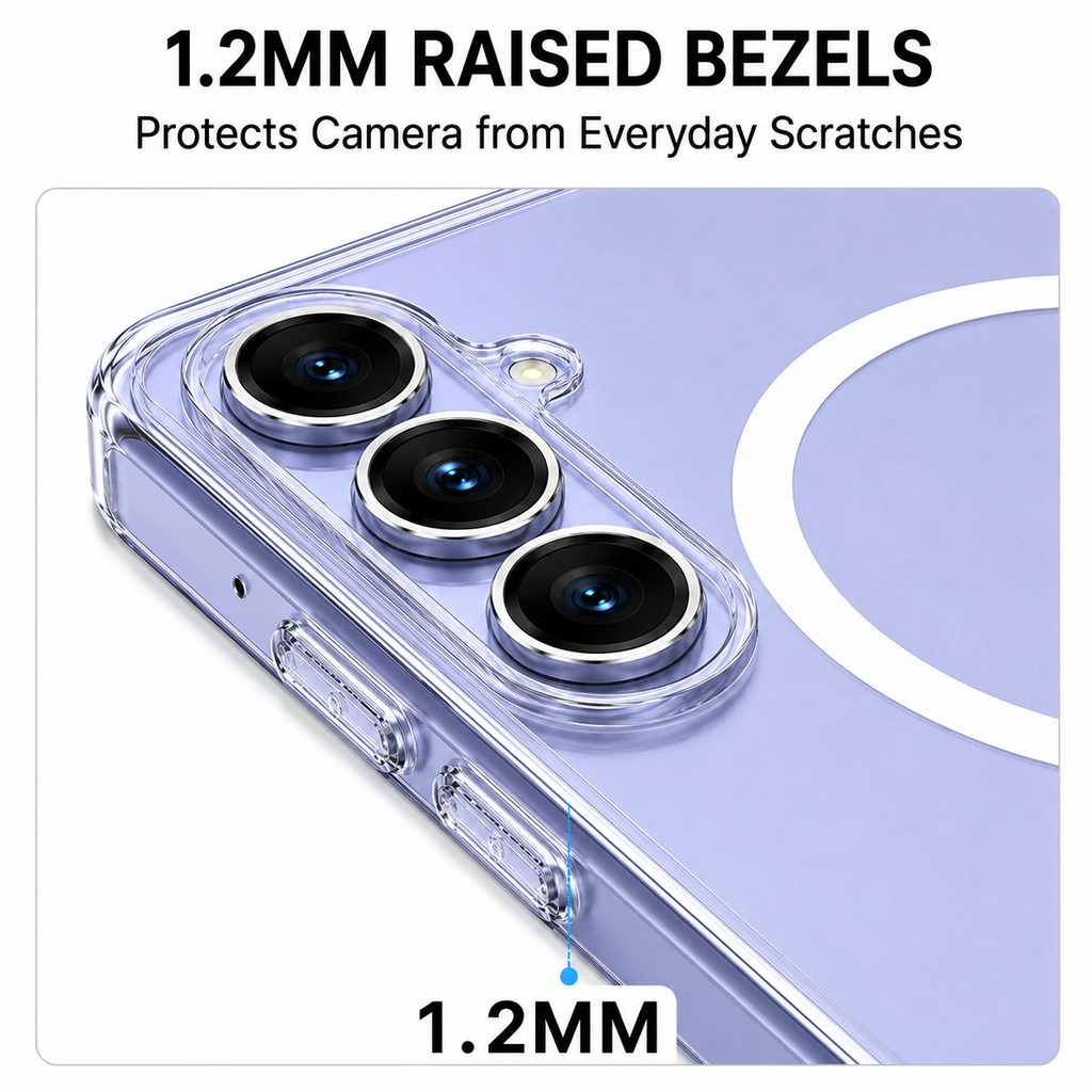 Anti Yellow Clear Case with N52 MagSafe for Samsung S26