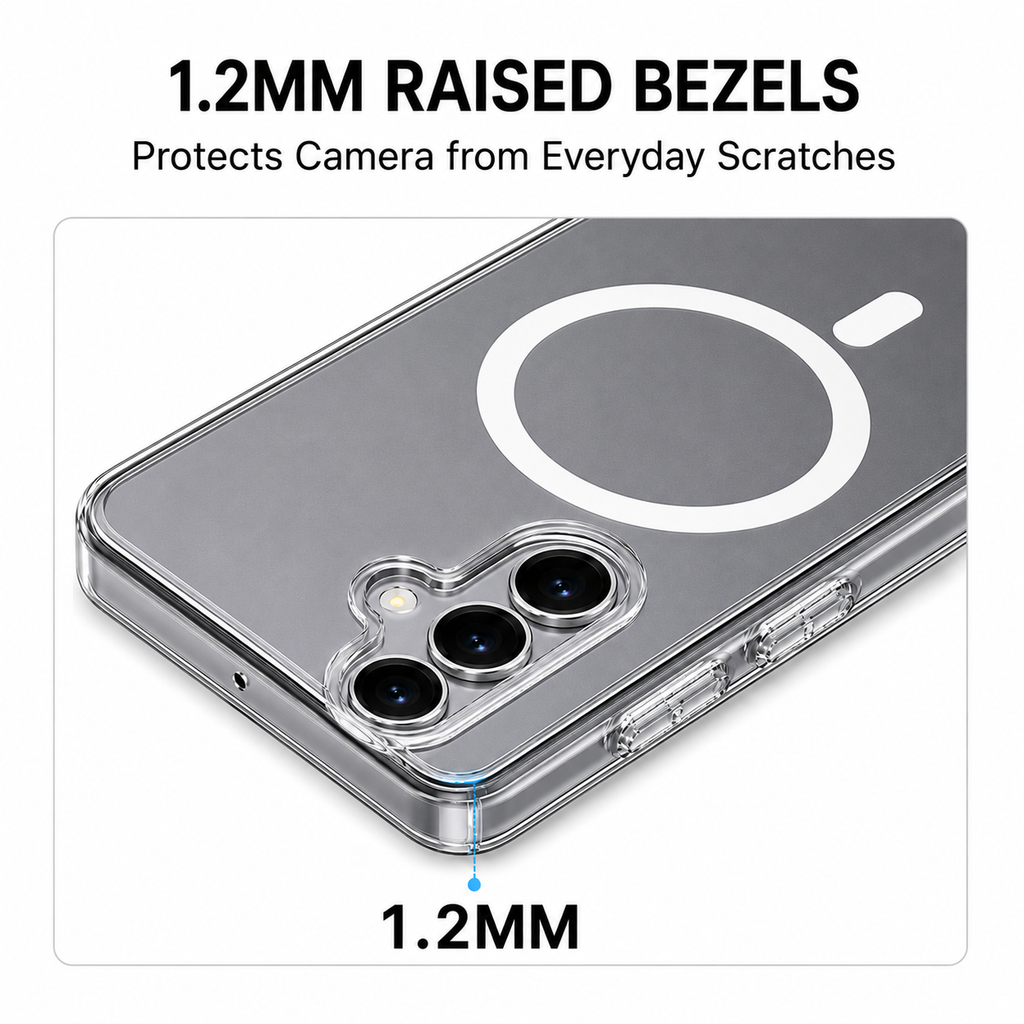 Anti Yellow Clear Case with N52 MagSafe for Samsung S24 Plus