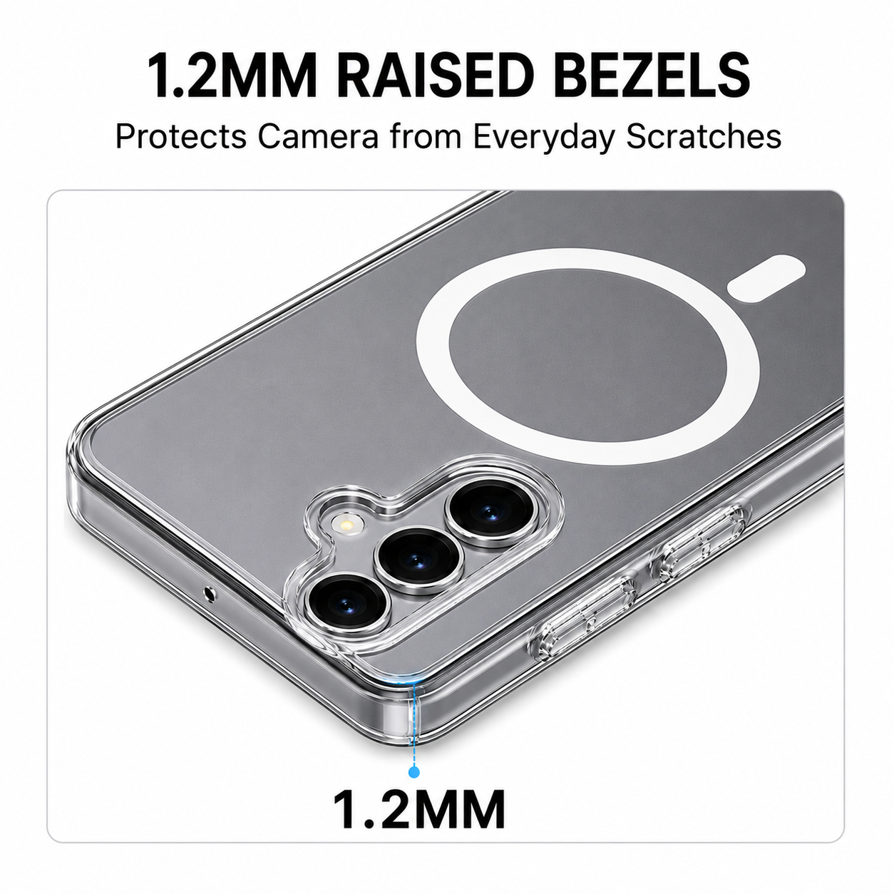 Anti Yellow Clear Case with N52 MagSafe for Samsung S24 Plus