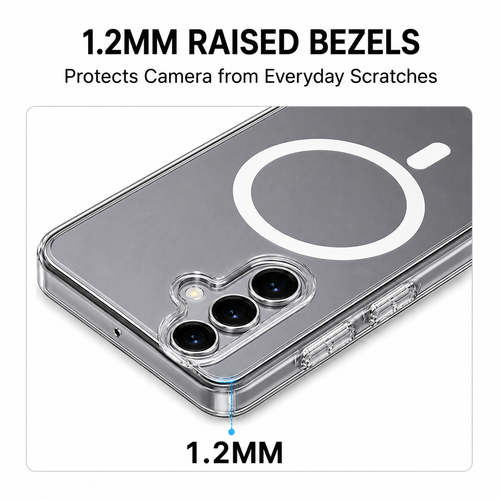 Anti Yellow Clear Case with N52 MagSafe for Samsung S24 Plus