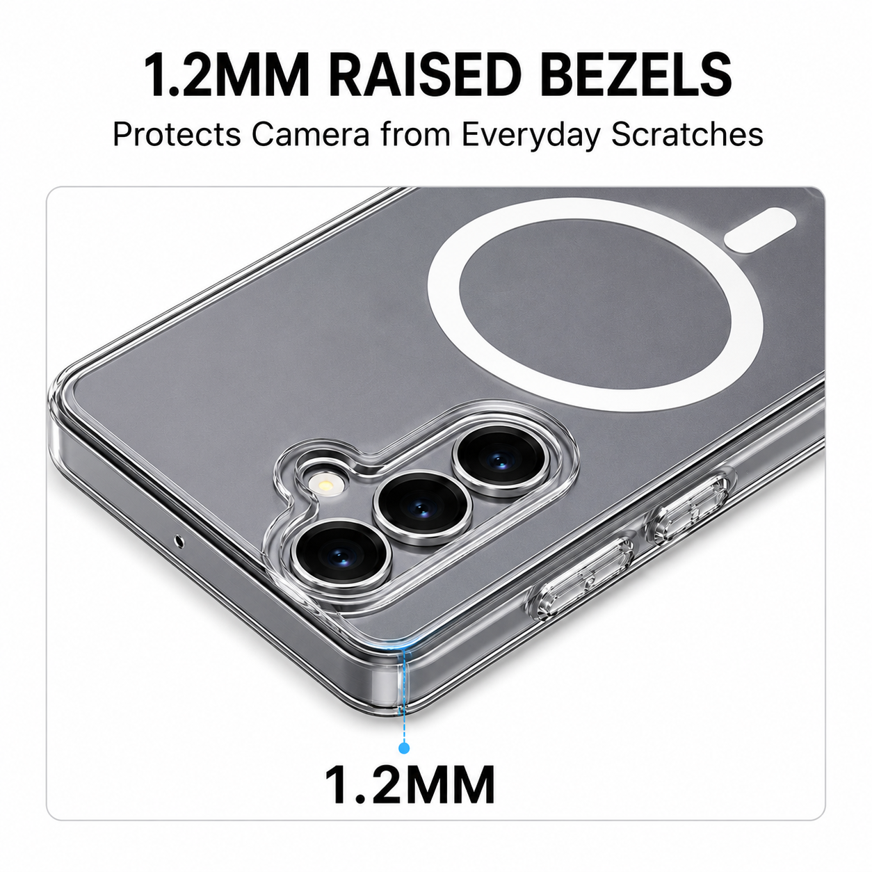 Anti Yellow Clear Case with N52 MagSafe for Samsung S24
