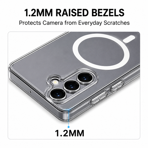 Anti Yellow Clear Case with N52 MagSafe for Samsung S24