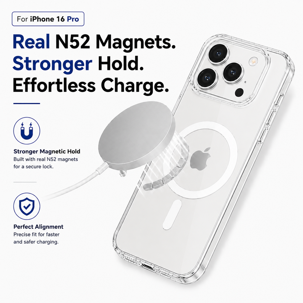 N52 MagSafe Clear Case for iPhone 16 Pro
