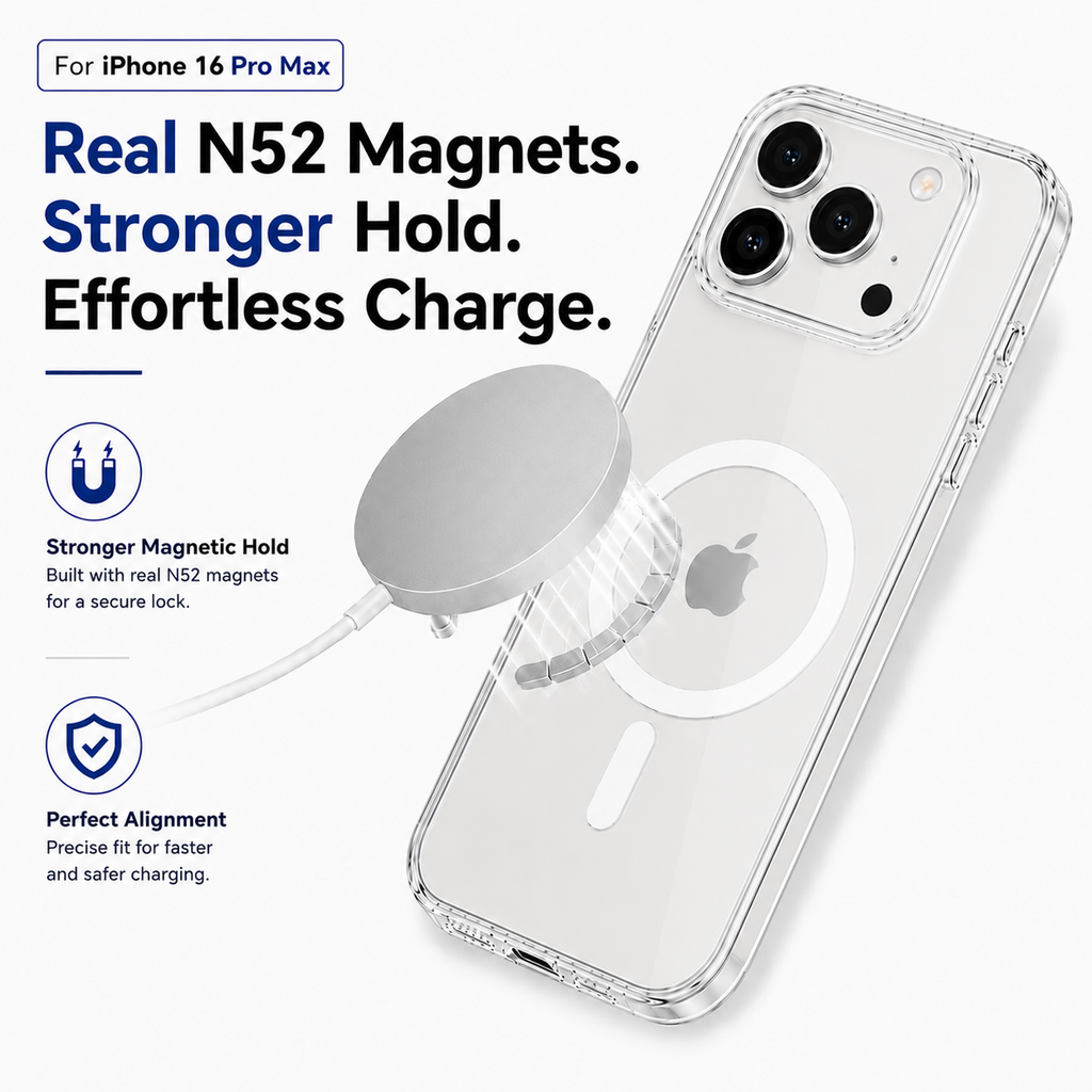 N52 MagSafe Clear Case for iPhone 16 Pro Max