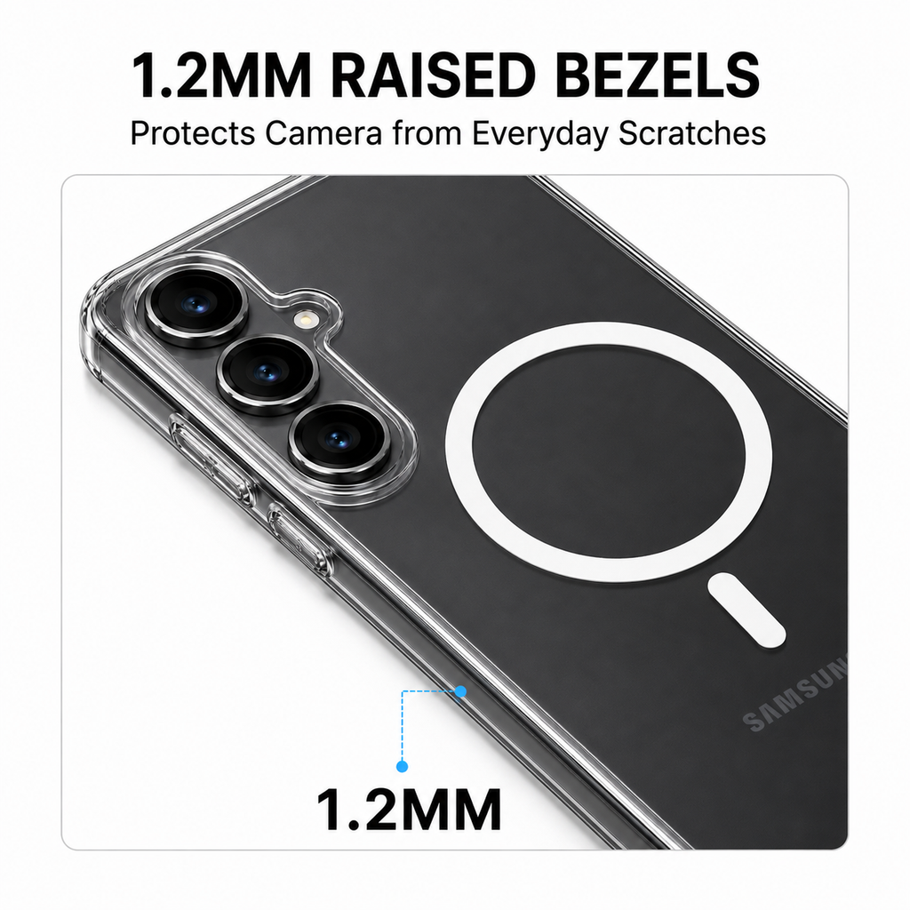 Anti Yellow Clear Case with N52 MagSafe for Samsung S26 Plus