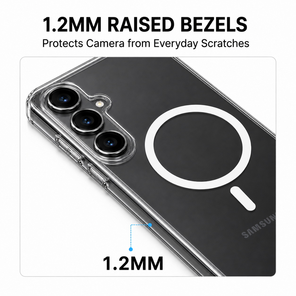 Anti Yellow Clear Case with N52 MagSafe for Samsung S26 Plus