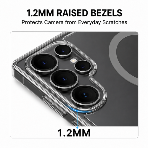 Anti Yellow Clear Case with N52 MagSafe for Samsung S25 Ultra