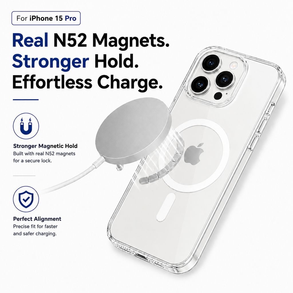 N52 MagSafe Clear Case for iPhone 15 Pro