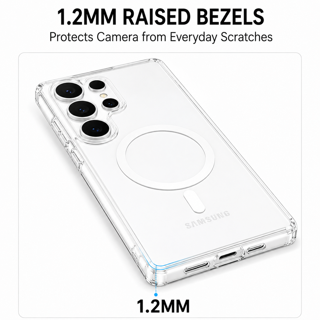 Anti Yellow Clear Case with N52 MagSafe for Samsung S26 Ultra