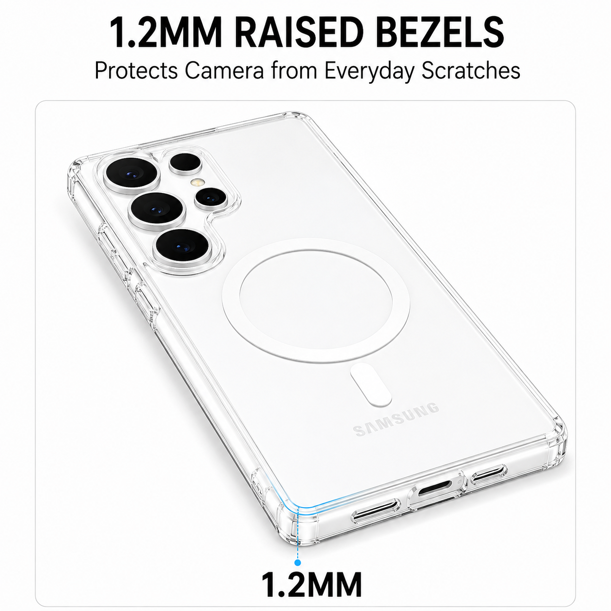 Anti Yellow Clear Case with N52 MagSafe for Samsung S26 Ultra