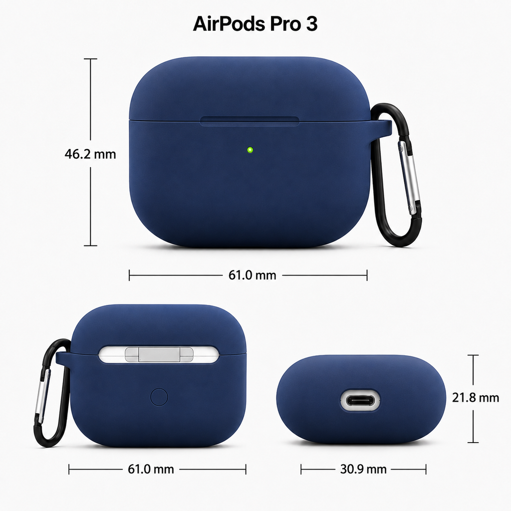 Soft Silicone Protective Case for AirPods Pro 3