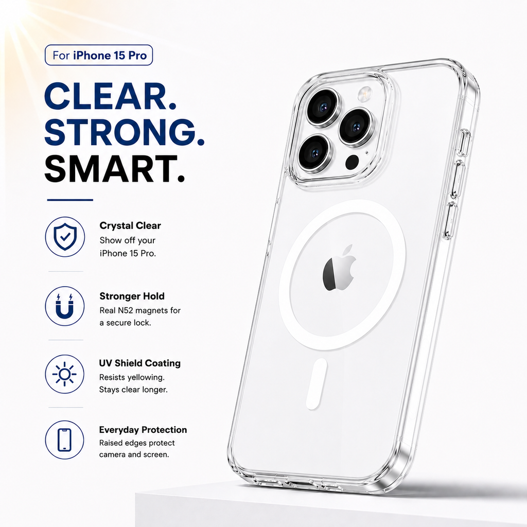 N52 MagSafe Clear Case for iPhone 15 Pro