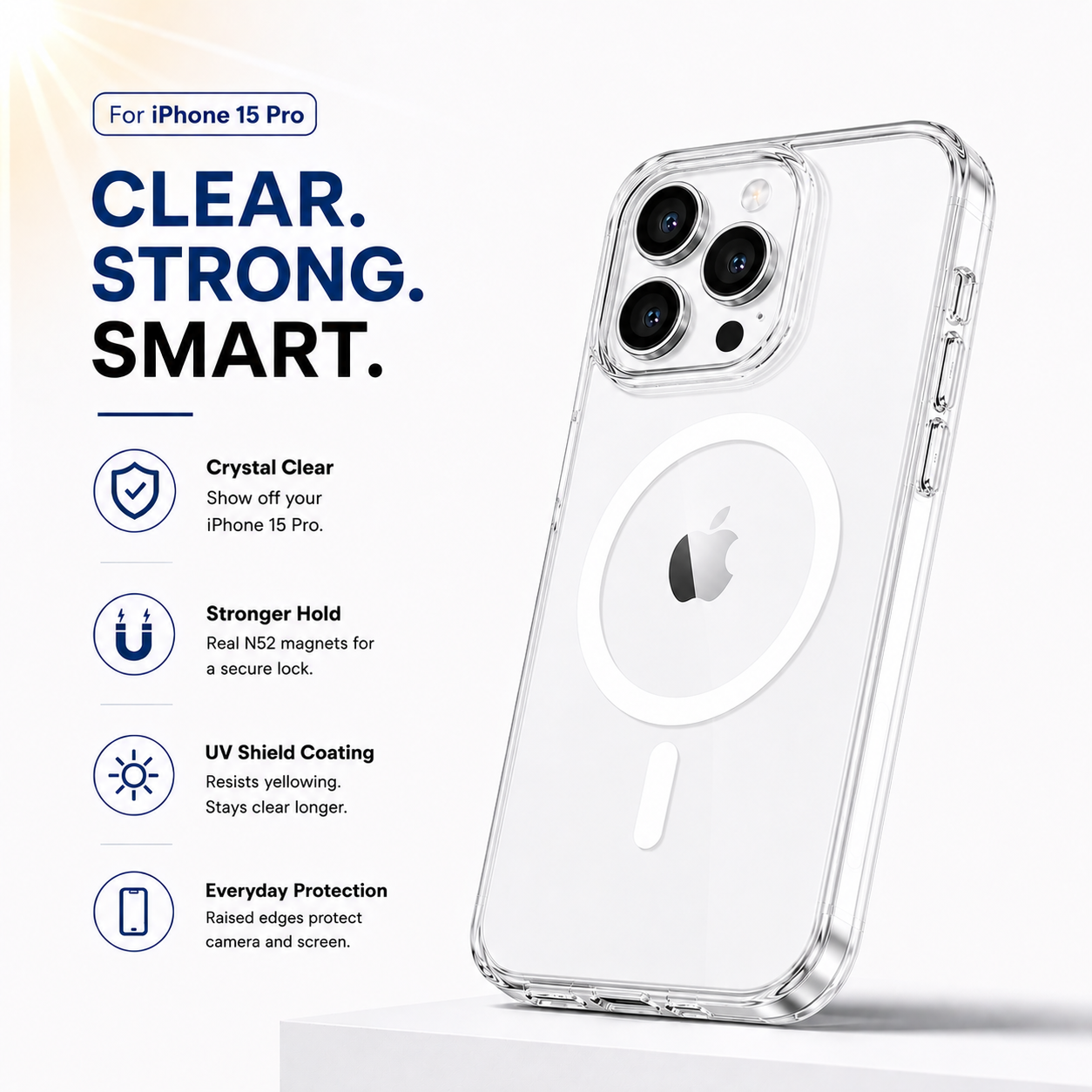 N52 MagSafe Clear Case for iPhone 15 Pro