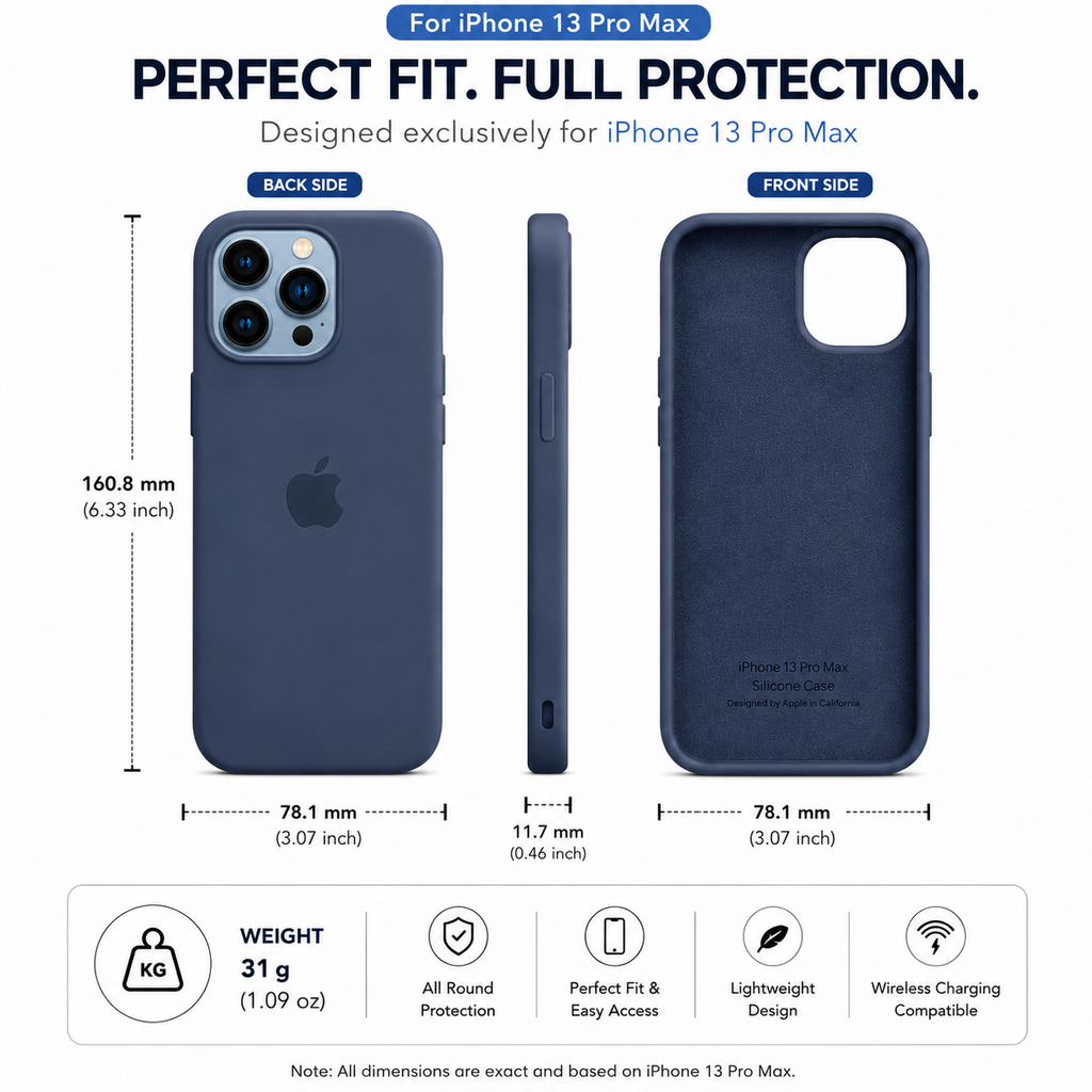 Anti-Fingerprint Premium Silicone Case for iPhone 13 Pro Max