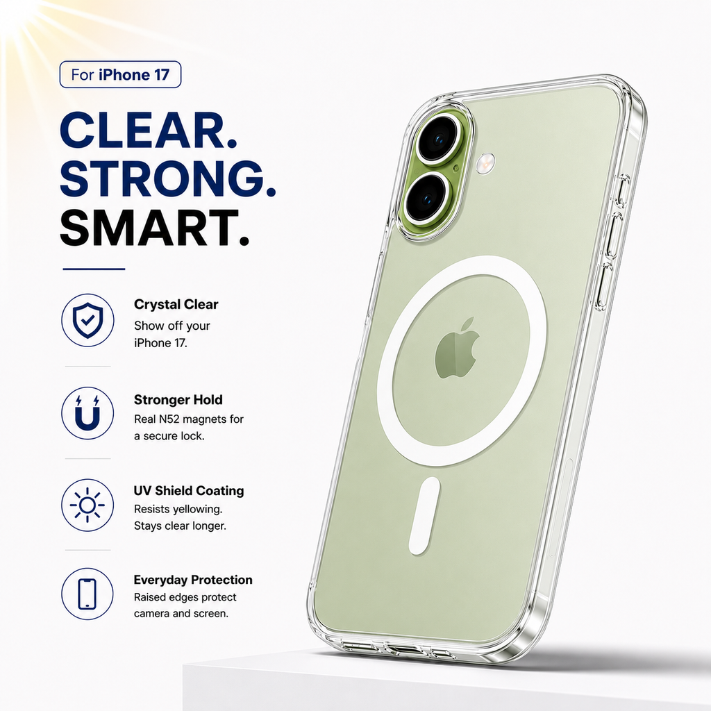 N52 MagSafe Clear Case for iPhone 17