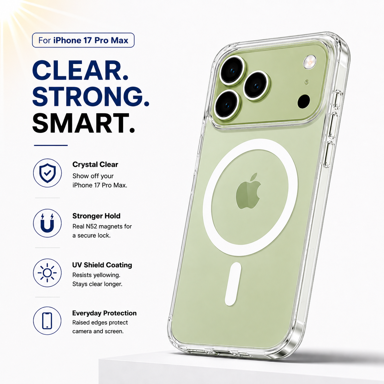 N52 MagSafe Clear Case for iPhone 17 Pro Max