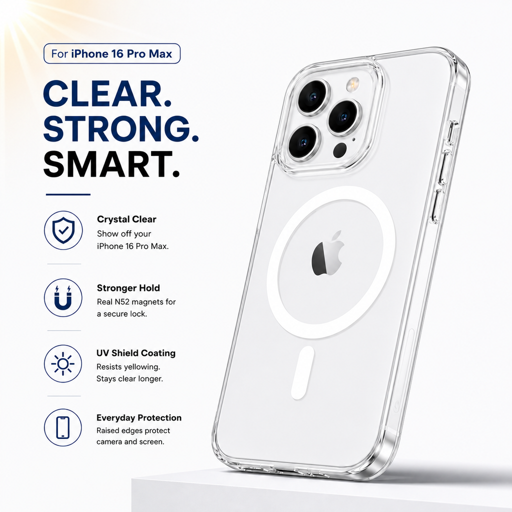 N52 MagSafe Clear Case for iPhone 16 Pro Max