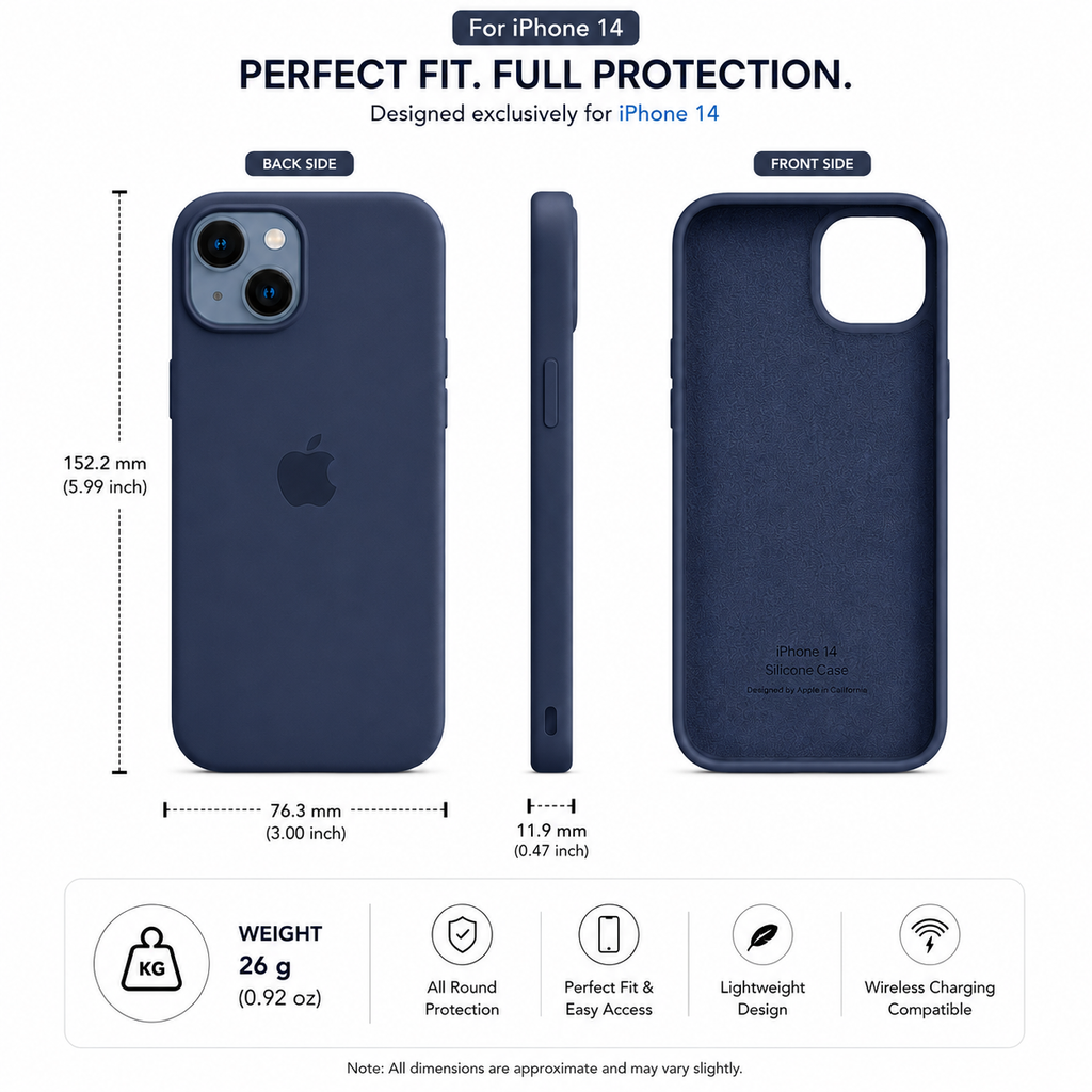 Anti-Fingerprint Premium Silicone Case for iPhone 14