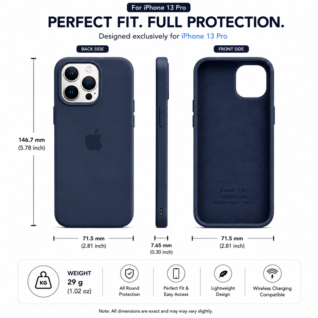 Anti-Fingerprint Premium Silicone Case for iPhone 13 Pro