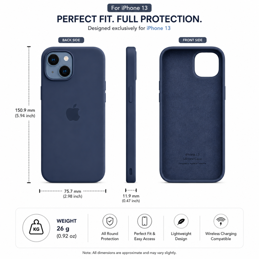 Anti-Fingerprint Premium Silicone Case for iPhone 13