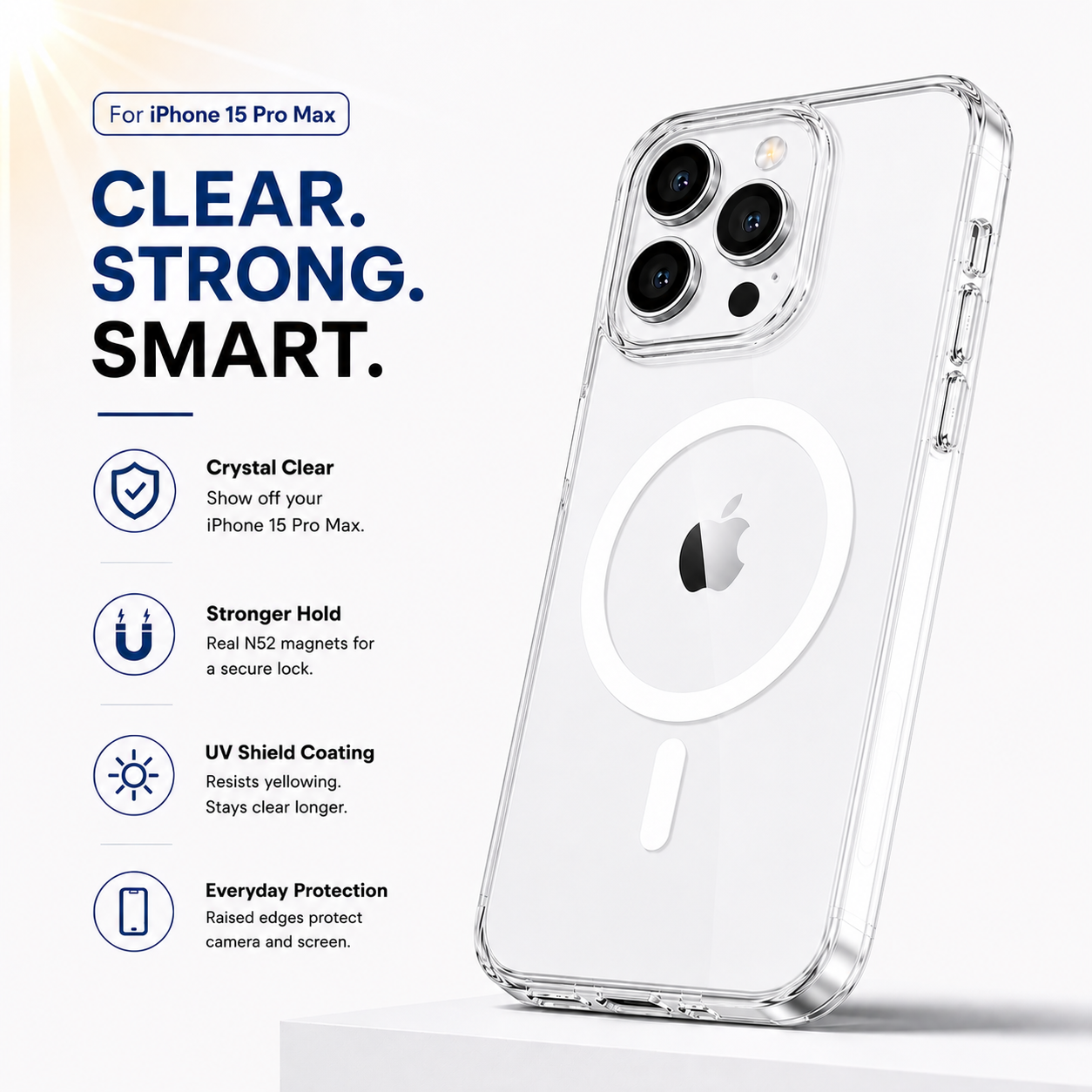 N52 MagSafe Clear Case for iPhone 15 Pro Max