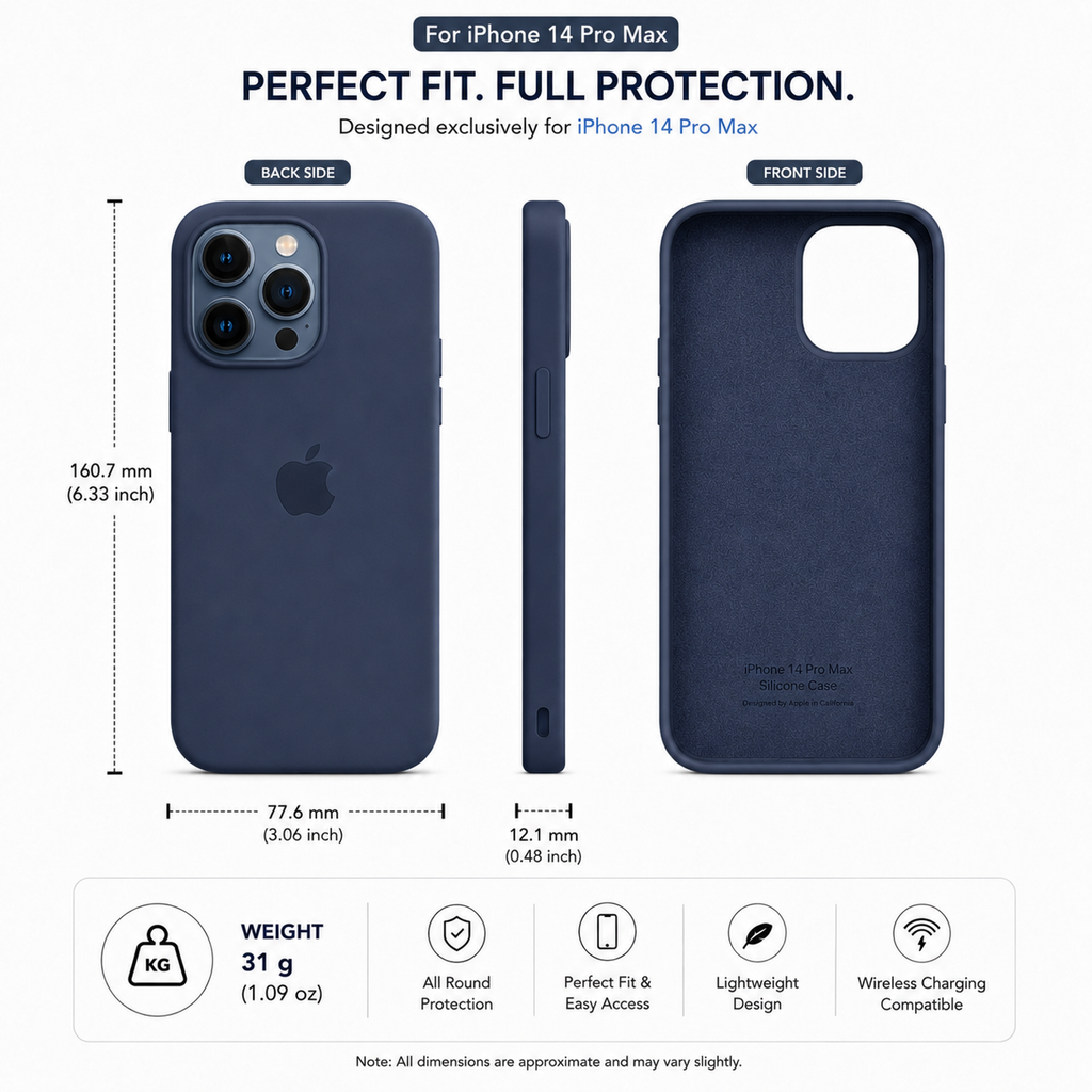 Anti-Fingerprint Premium Silicone Case for iPhone 14 Pro Max
