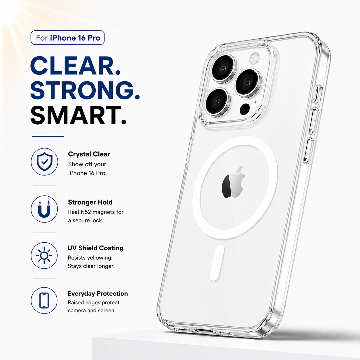 N52 MagSafe Clear Case for iPhone 16 Pro