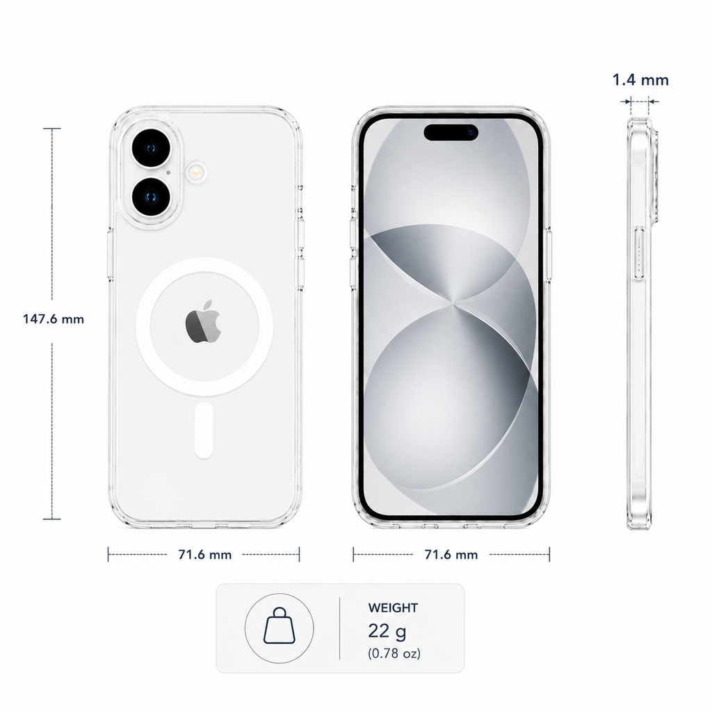 N52 MagSafe Clear Case for iPhone 16