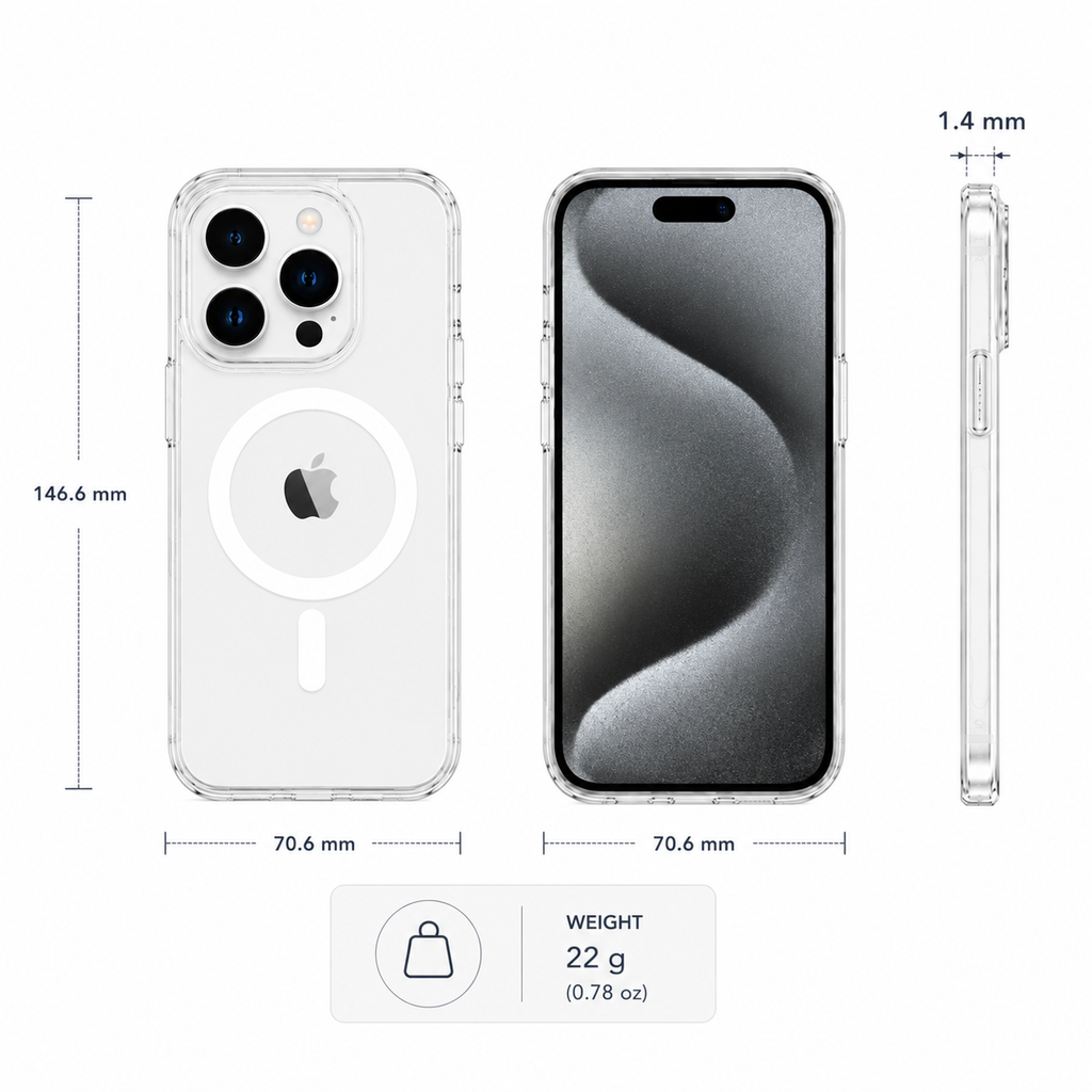 N52 MagSafe Clear Case for iPhone 15 Pro