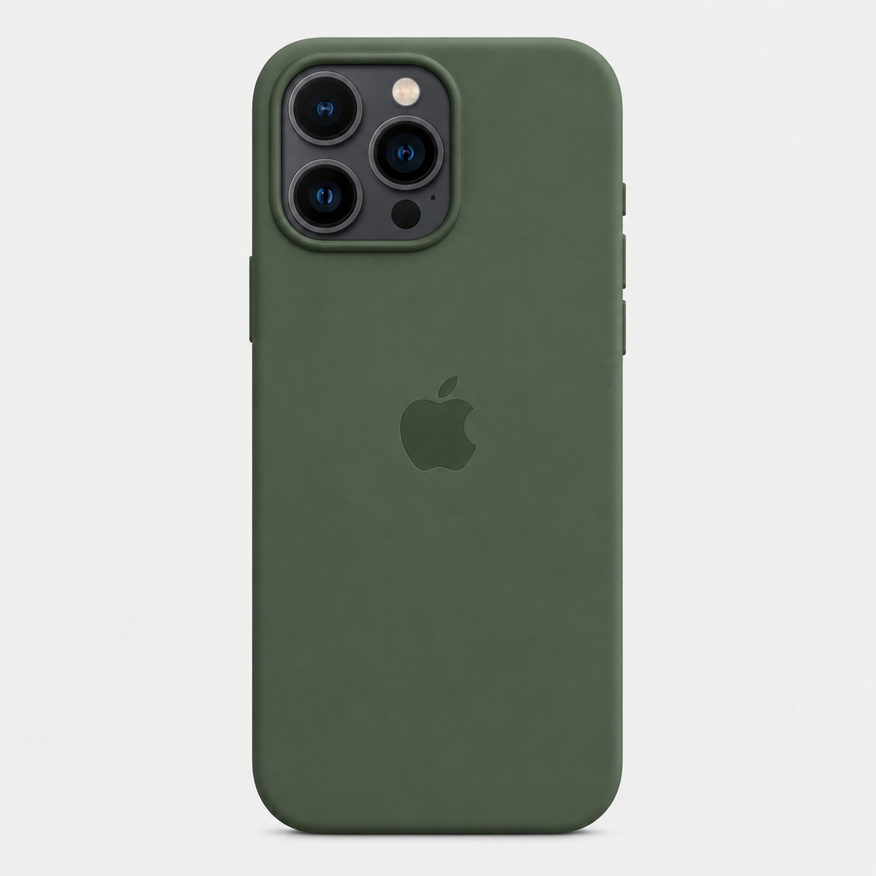 Olive Green Anti-Fingerprint Premium Silicone Case for iPhone 16 Pro Max